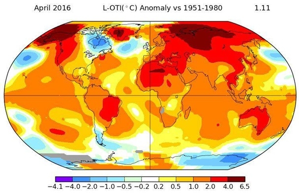 Temperature record APR frightens scientists