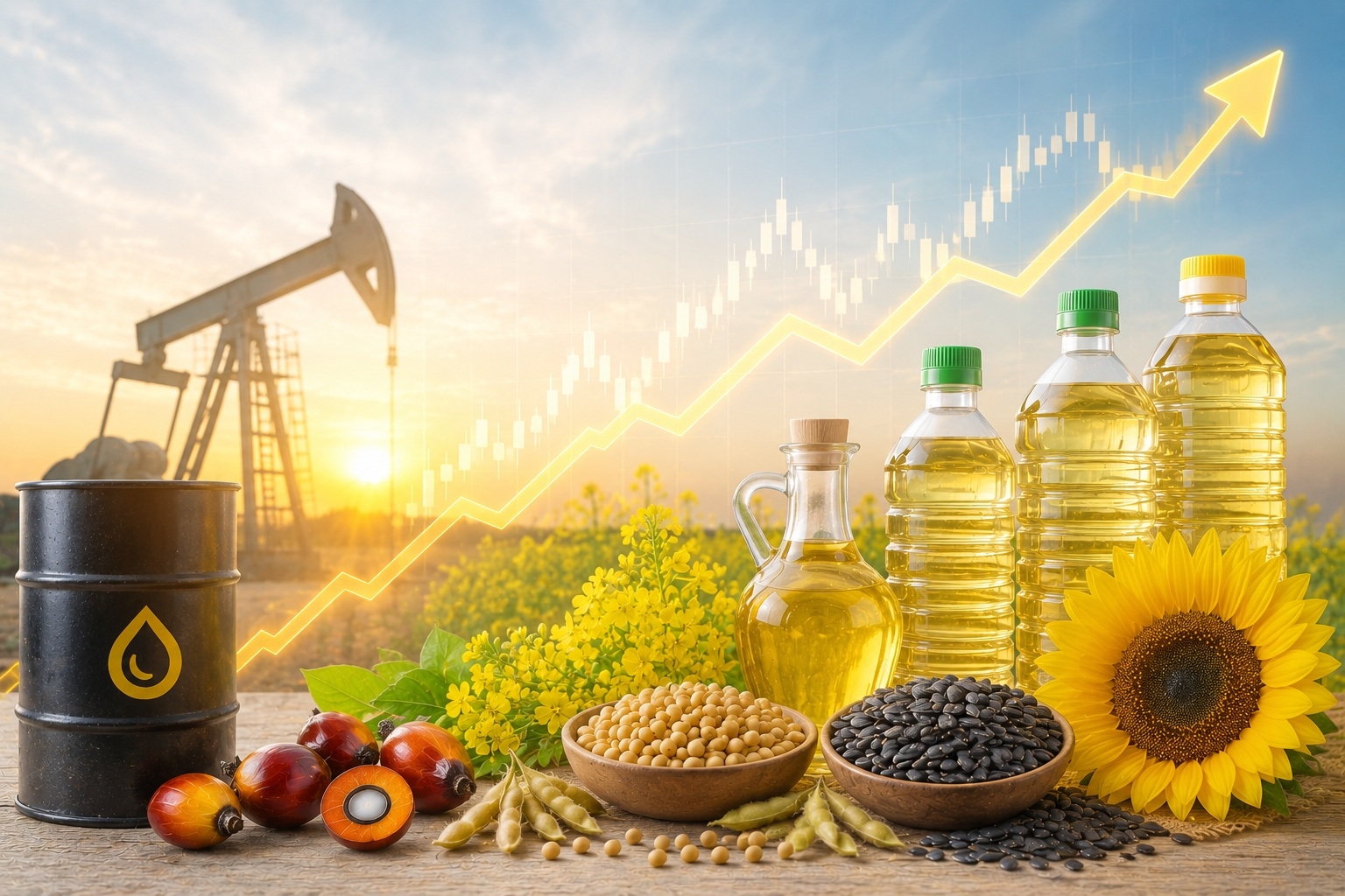 Рост цен на нефть поддержал цены на растительные масла 