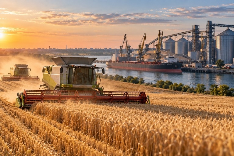 Grain harvest in Ukraine accelerates, but exports remain lower than last year